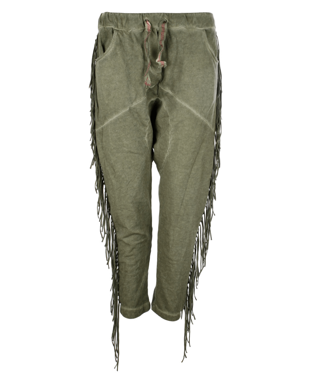  BAGGY  FRINGE PANTS  BEIGE   Boheme By Heart